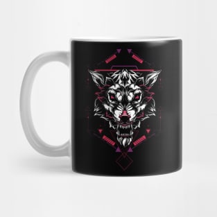 The Wild wolf sacred geometry Mug